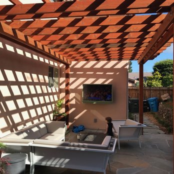 Preferred Audio Video - Outdoor TV (all wiring and mounting completed as part of installation; cable/peripheral/ethernet cables run to interior through walls) - Home Network Installation Near Me - Sacramento, California