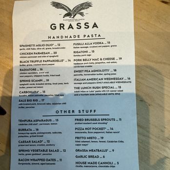 Grassa - Menu - Salad Near Me - Vancouver, Washington Grassa - Menu - Salad Near Me - Vancouver, Washington
