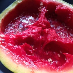 Manchester Superstore - This is a watermelon which I bought from this store and within the night when I opened it up, it looked like this!
