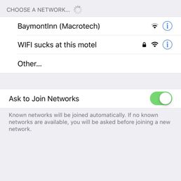 WIFI SUCKS AT THIS MOTEL