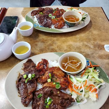 24 Train Express - Two #58s .. grilled beef & chicken on rice - Vietnamese Near Me - Vancouver, British Columbia