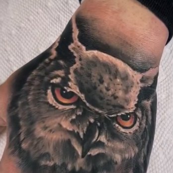 Green Machine Tattoos & Body Piercing - Owl Tattoo 1 Session - Tattoo Near Me - Miami, Florida