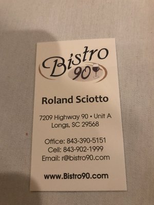 Menu photo 1 Bistro 90 Longs, SC Menu photo 1 Bistro 90 Longs, SC
