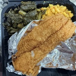 Fried Catfish Dinner 2 Sides Mac/greens