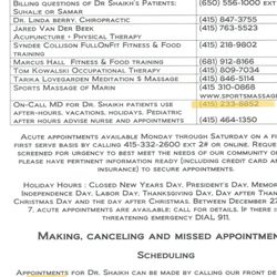 Soluna Health - Here is the list of phone numbers that dr shaikh clearly is unaware of- how unprofessional and frightening