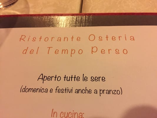 Osteria Del Tempo Perso by null