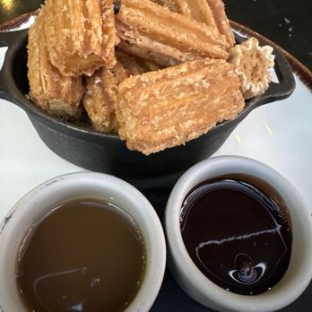 La Popular - Churros with caramel and dark chocolate dip. - Cocktail Bars Near Me - Claremont, California