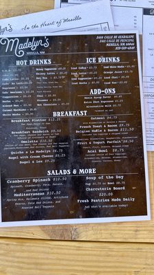 Menu photo 5 Madelyn's Las Cruces, NM