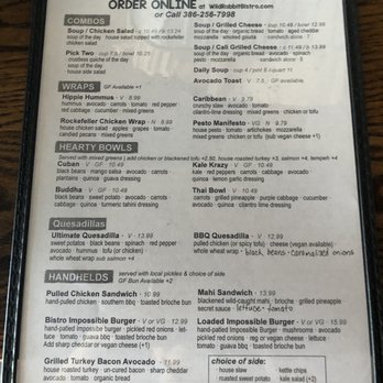 Wild Rabbit Bistro - Menu - Coffee & Tea Near Me - Ormond Beach, Florida