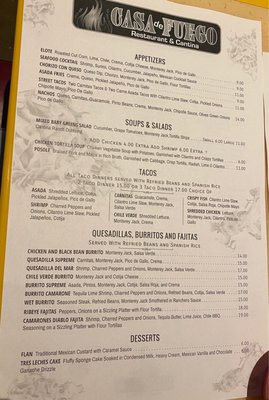 Menu photo 7 Casa de Fuego Coarsegold, CA