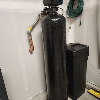 Ruff Plumbing - Aquasure Harmony installed inside a single garage - Plumbing Near Me