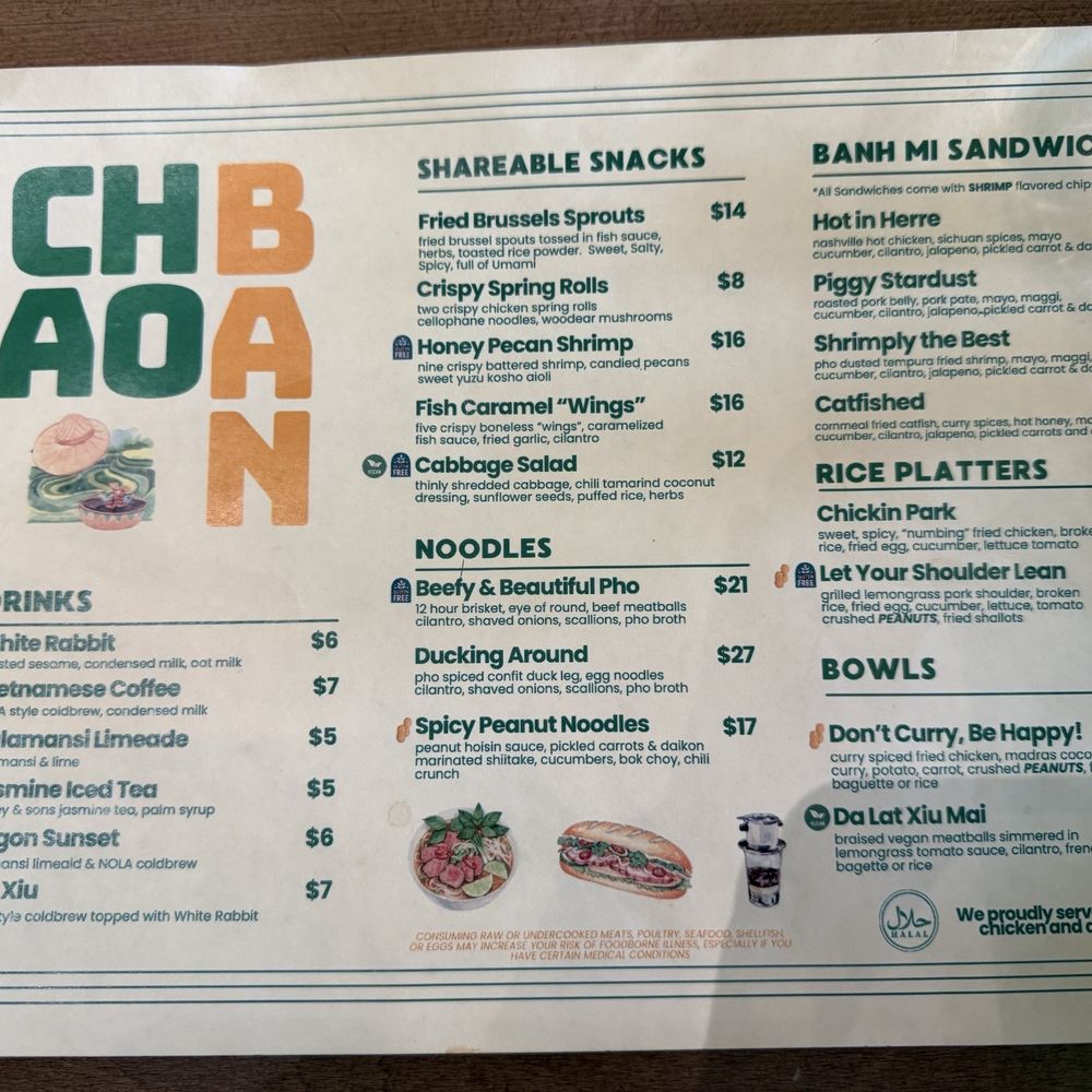 Chao Ban - Menu - Vietnamese Near Me - McLean, Virginia