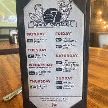 CharBar No 7 - Special menu - American Near Me - Charlotte, North Carolina