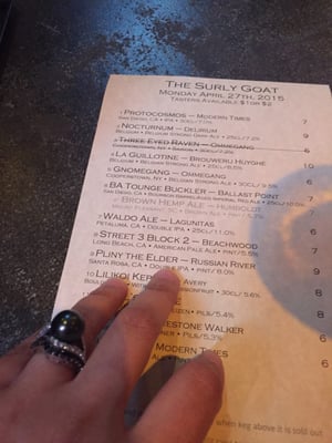Menu photo 2 The Surly Goat West Hollywood, CA Menu photo 2 The Surly Goat West Hollywood, CA