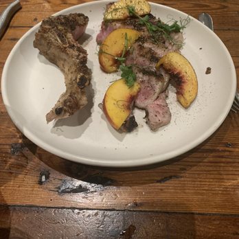 Manuela - peads & Barnett Pork Chop, Spring Onion, Chili Vinegar, Mustard Oil - New American Near Me - Los Angeles, California Manuela - peads & Barnett Pork Chop, Spring Onion, Chili Vinegar, Mustard Oil - New American Near Me - Los Angeles, California