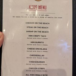 Habanero Mexican Grill - Kids menu