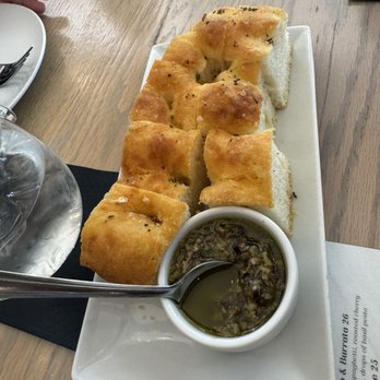 Oliver's Trattoria - Focaccia bread and olive tapenade - Italian Near Me - Irvine, California