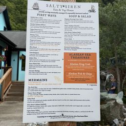 Menu posted outside