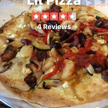LIT Pizza - Prairieville - Veggie - with goat cheese instead of mozzarella, and added red peppers. So good. - Pizza Near Me - Gonzales, Louisiana