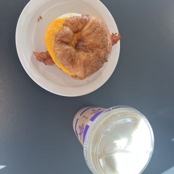 Joffrey's Coffee & Tea - Breakfast sandwich and iced lavender dream latte - Coffee & Tea Near Me - Tampa, Florida Joffrey's Coffee & Tea - Breakfast sandwich and iced lavender dream latte - Coffee & Tea Near Me - Tampa, Florida