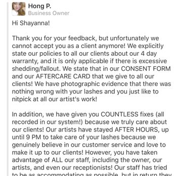Luxe Lashes Spa - Look at how unprofessional the owners response to me is, calling me names and insulting me publicly Lying about comments I've made - Eyelash Service Near Me - Las Vegas, Nevada Luxe Lashes Spa - Look at how unprofessional the owners response to me is, calling me names and insulting me publicly Lying about comments I've made - Eyelash Service Near Me - Las Vegas, Nevada