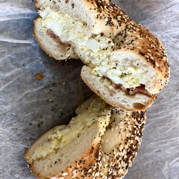 BagelsRUs - Bagel with egg salad and bacon - Bagels Near Me - Jacksonville Beach, Florida