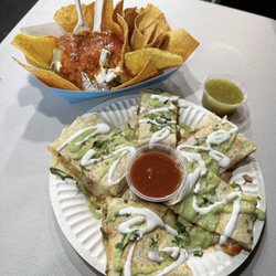 Mikey’s Tacos and Papas - Loaded Potato and Quesadilla