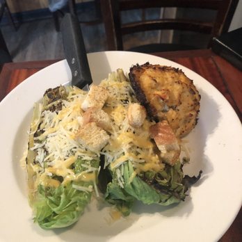Babes Grill House - Crab cake on Caesar salad - New American Near Me - Palmyra, Pennsylvania Babes Grill House - Crab cake on Caesar salad - New American Near Me - Palmyra, Pennsylvania