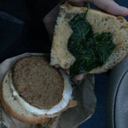 I asked for spinach on my breakfast sandwich instead of cheese because I can't have dairy.....this is pretty embarrassing