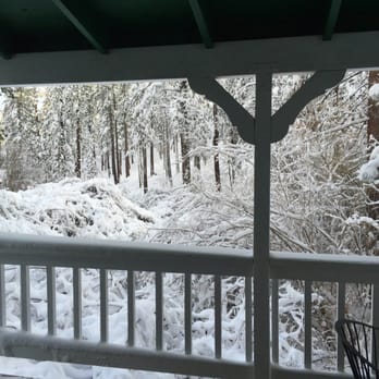 Big Bear Manor Spa Cabins - View from the backyard - Ski Resorts Near Me - Big Bear Lake, California