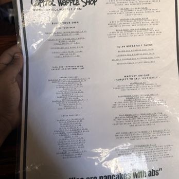 Capitol Waffle Shop - Menu - Waffles Near Me - Richmond, Virginia Capitol Waffle Shop - Menu - Waffles Near Me - Richmond, Virginia