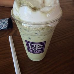 PJ's Coffee - Iced Matcha with Banana Cold Foam