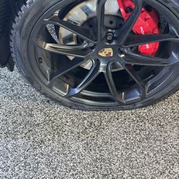 tire slashed by the way they drive the cars into the wash