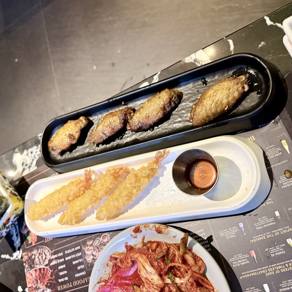 Sea Wagyu House - Chicken wings and shrimp tempura - Barbeque Near Me - Milpitas, California Sea Wagyu House - Chicken wings and shrimp tempura - Barbeque Near Me - Milpitas, California
