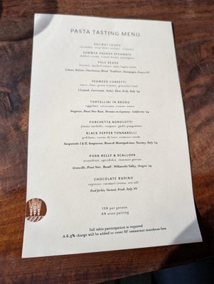 Menu photo 5 Flour + Water San Francisco, CA