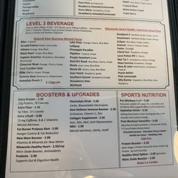 The Gathering Nutrition and Energy Spot - Menu