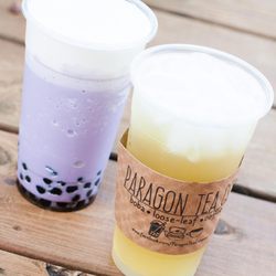 Paragon Tea Company - Snow Taro with milk cap
Mango Flower shaken iced tea