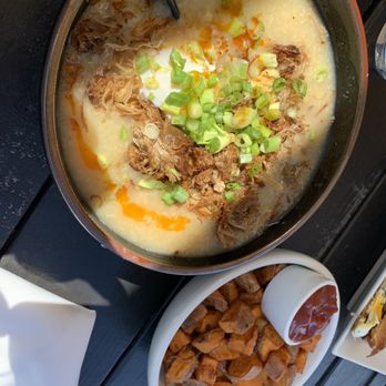 Onefold - Congee Breakfast with Sweet Potatoes Breakfast Side. - Breakfast & Brunch Near Me - Denver, Colorado Onefold - Congee Breakfast with Sweet Potatoes Breakfast Side. - Breakfast & Brunch Near Me - Denver, Colorado