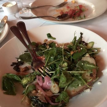 Town Hall - Pea shoot salad with bacon - this was really refreshing and good. - New American Near Me - San Francisco, California