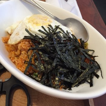 Pine Tree House - Kimchi fried rice!!! Had to eat around the meat! - Korean Near Me - Sacramento, California Pine Tree House - Kimchi fried rice!!! Had to eat around the meat! - Korean Near Me - Sacramento, California