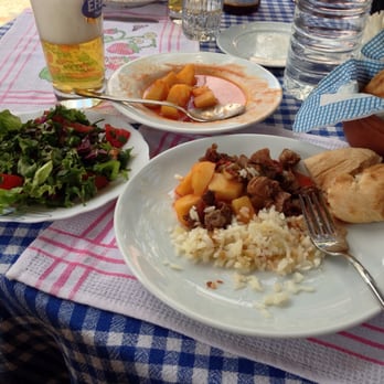 Ocak Restaurant - Delicious beef kebab with side of potatoes and salad. - Turkish Near Me - Göreme, 50