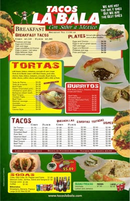 Menu photo 7 Tacos La Bala Houston, TX Menu photo 7 Tacos La Bala Houston, TX