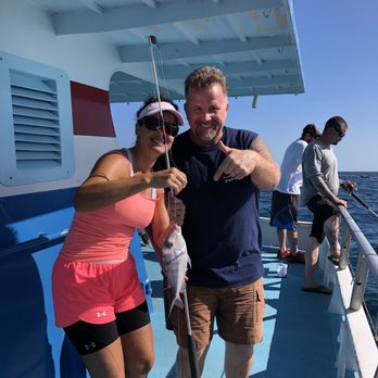 Double Eagle Deep Sea Fishing - Captain helping Elizabeth :) - Fishing Near Me - Clearwater Beach, Florida Double Eagle Deep Sea Fishing - Captain helping Elizabeth :) - Fishing Near Me - Clearwater Beach, Florida