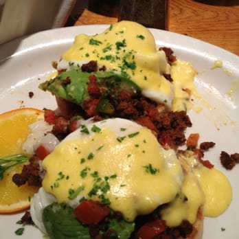 From Scratch Restaurant - Mexican Eggs Benedict with Chorizo - Breakfast & Brunch Near Me - Carmel, California