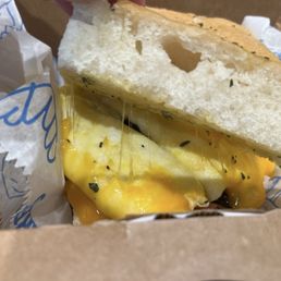 Breakfast sandwich on GF focaccia