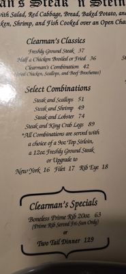 Menu photo 1 Clearman's Steak 'N Stein Pico Rivera, CA