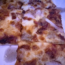 This is what was left of the delicious pizza