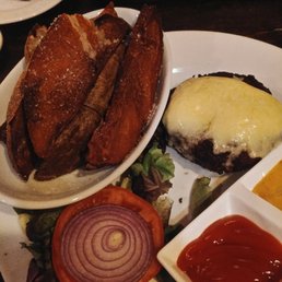 Burger and giant fries Burger and giant fries
