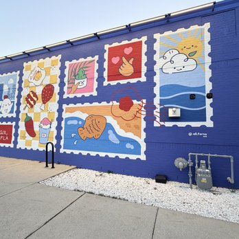 Bibimbox Korean Kitchen & Wings - I like wall art! This is pretty cool! - Korean Near Me - Jacksonville, Florida