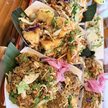 Fikscue Craft BBQ - Sides: rice, slaw and potato salad. The slaw was my fav but my bestie loved the potato salad - Barbeque Near Me - Alameda, California